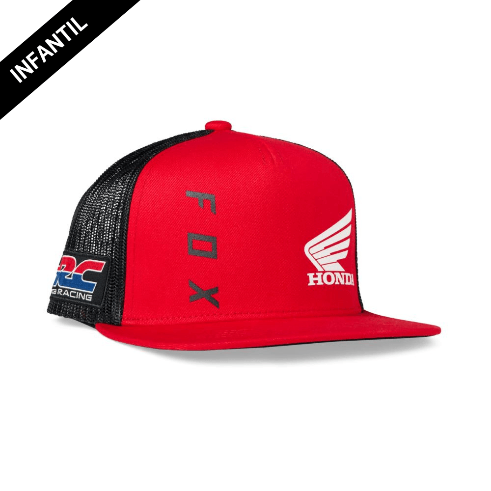 FOX LIFESTYLE INFANTIL BONE X HONDA AJUSTAVEL HAT VERMELHO