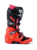 BOTA ALPINESTARS TECH 7 PRETO E ROSA FLUORESCENTE