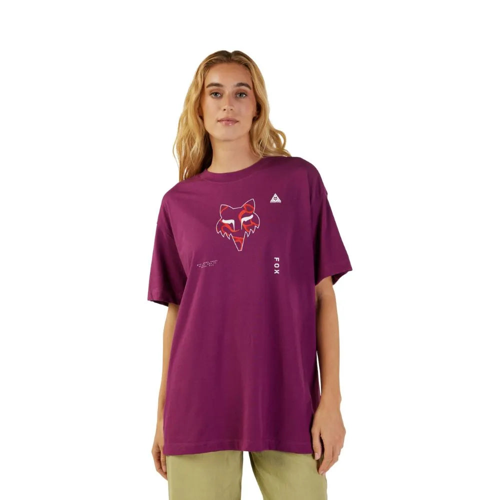 FOX LIFESTYLE FEMININO CAMISETA OVERSIZED WITHERED SS VINHO S