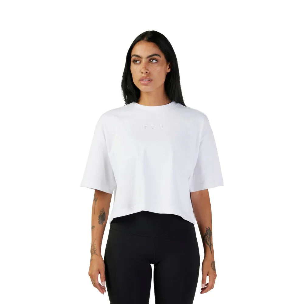 FOX LIFESTYLE FEMININO CROPPED OVERSIZED WORDMARK BRANCO