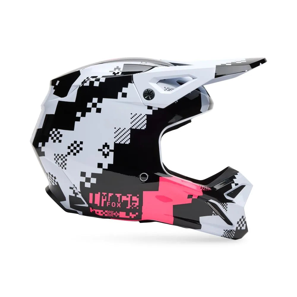 CAPACETE FOX MX V1 DIGI IMAGE PRETO/ROSA