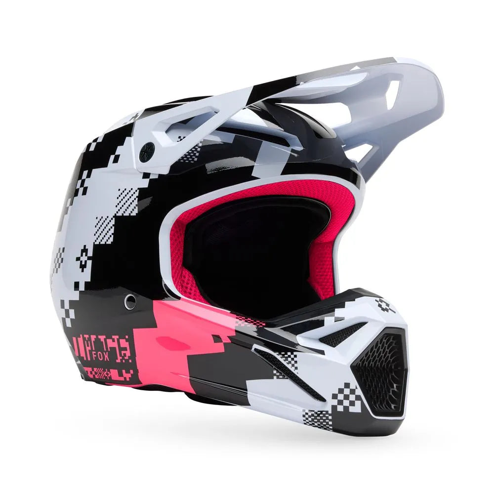 CAPACETE FOX MX V1 DIGI IMAGE PRETO/ROSA