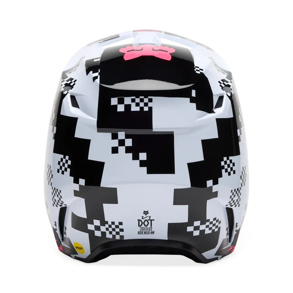 CAPACETE FOX MX V1 DIGI IMAGE PRETO/ROSA