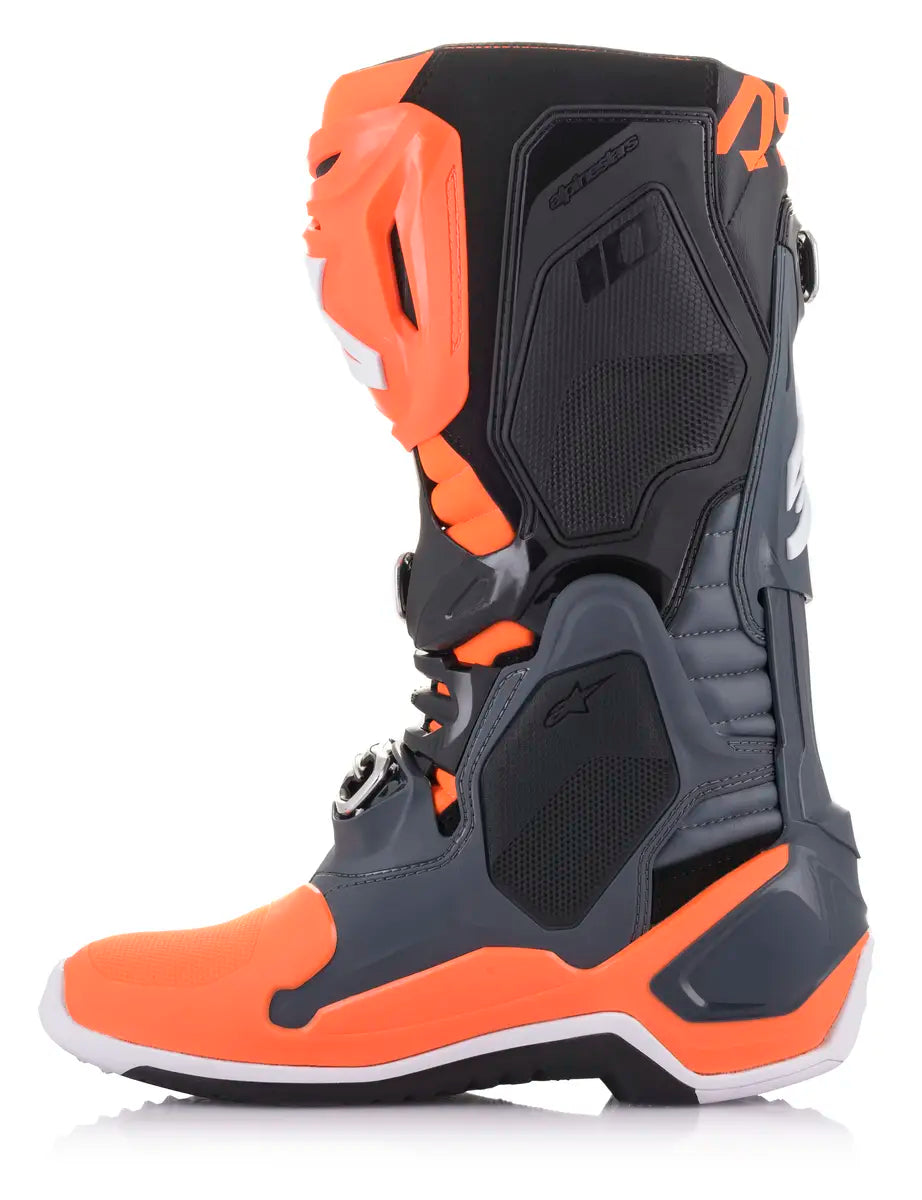 BOTA ALPINESTARS TECH 10 LARANJA E CINZA