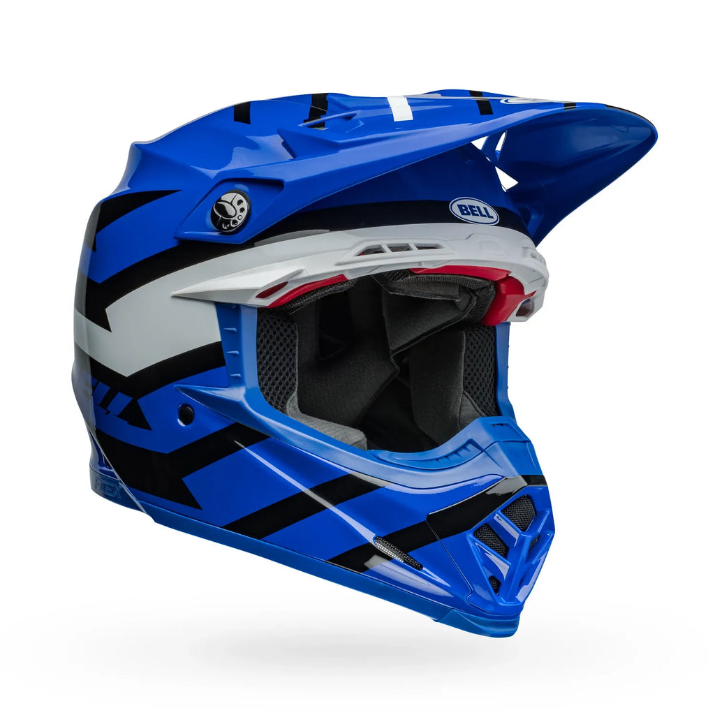 Capacete Bell Moto 9S Banshee Blue/White