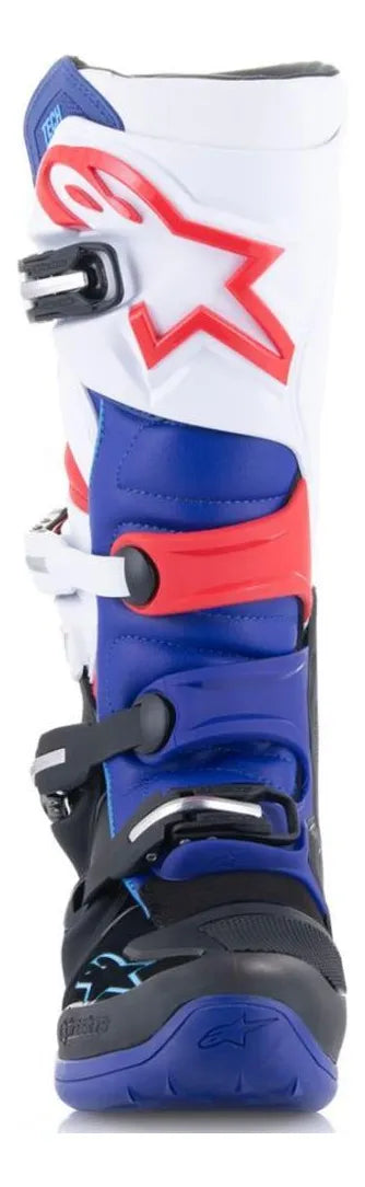 BOTA ALPINESTARS TECH 7 BRANCA/AZUL/VERMELHA