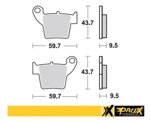 PASTILHA DE FREIO PROX TRASEIRA CRF 250 04/24 + CRFX 250 04/17 + CRF 4