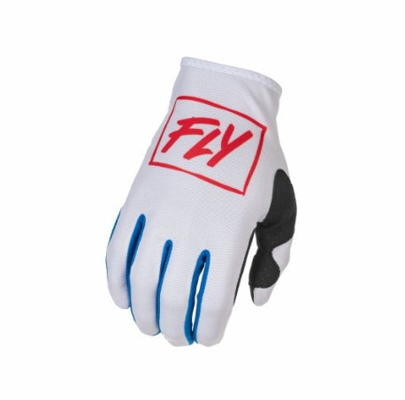 LUVA FLY LITE 22 BRANCO/VERMELHO/AZUL - G