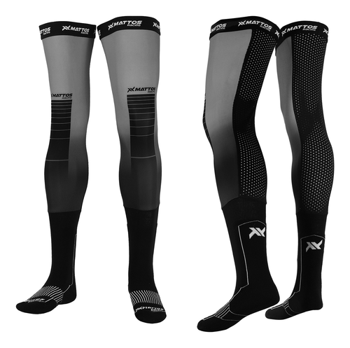 Meião Longo Mattos Racing – Knee Brace Cinza