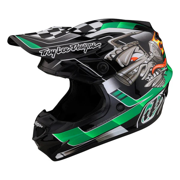 Capacete Troy Lee Designs - SE4 Carb Green