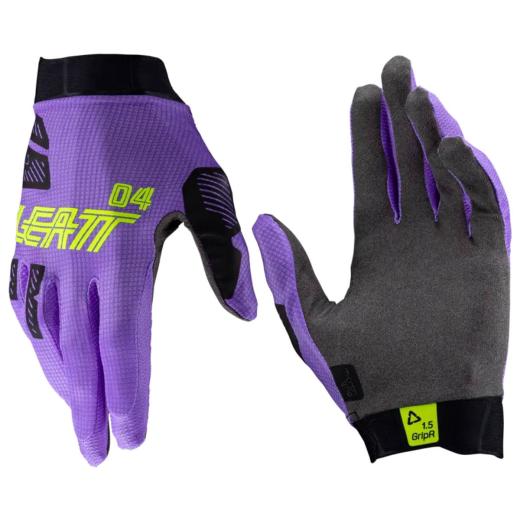 LUVA LEATT GRIPR 1.5 ROXO/PRETO M