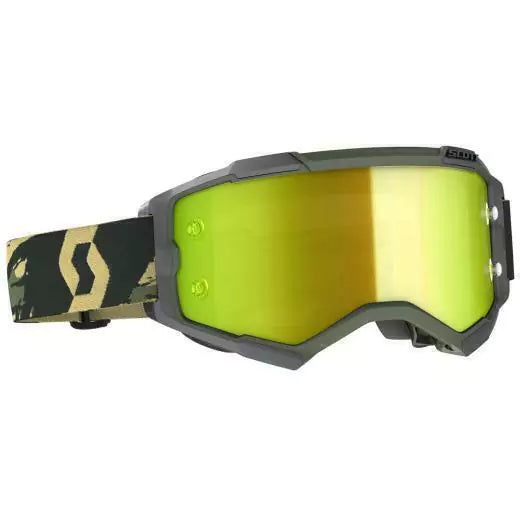 OCULOS SCOTT FURY - CAMO KAKI/YELLOW - GOLD CHROME WORKS + CLEAR WORKS