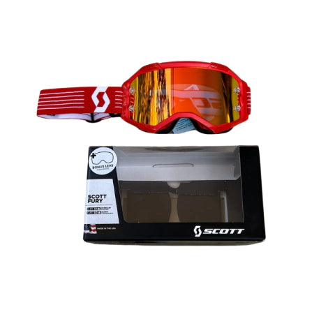 OCULOS SCOTT FURY - RED/WHITE - ORANGE CHROME WORKS + CLEAR WORKS