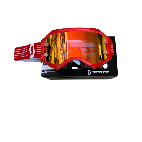 OCULOS SCOTT FURY - RED/WHITE - ORANGE CHROME WORKS + CLEAR WORKS