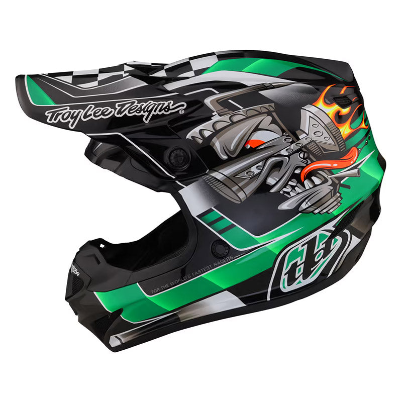 Capacete Troy Lee Designs Se4 Polyacrylite Carb Green