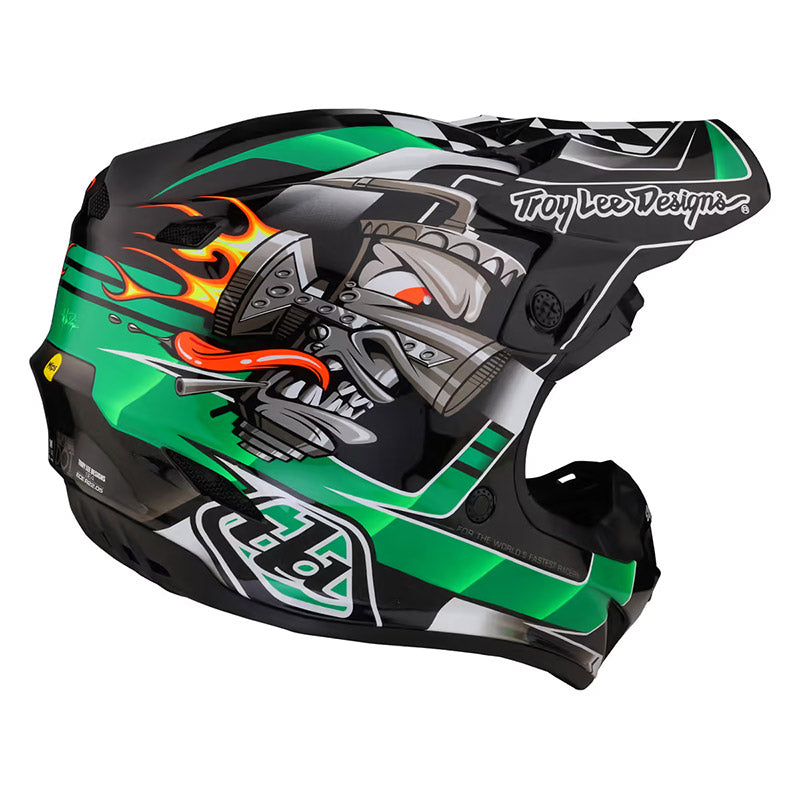 Capacete Troy Lee Designs Se4 Polyacrylite Carb Green
