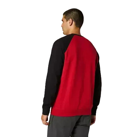 MOLETOM FOX LIFESTYLE APEX CREW PRETO/VERMELHO